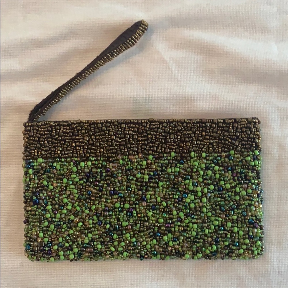 Beaded Clutch Wristlet